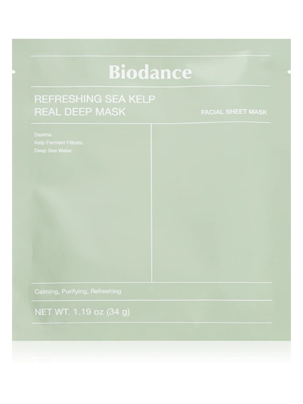 Refreshing Sea Kelp Real Deep bőrnyugtató és faggyúszabályzó hidrogél maszk BIODANCE 2399 Ft/1 db, GLAMOUR-kuponnal, 20% kedvezménnyel 1919 Ft a Rossmann üzleteiben és online 