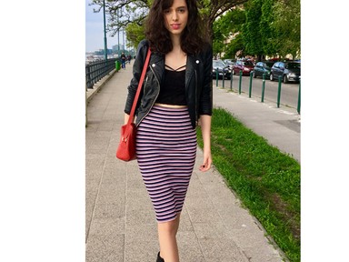 Vele egyidős Gucci táskával Kemény Zsófi