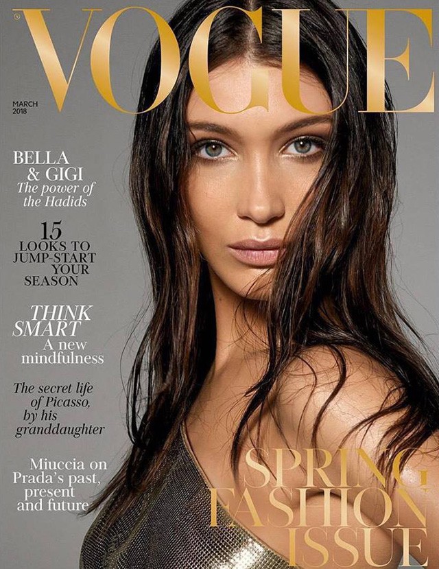 Bella Hadid a Vogue Uk 2018-as címlapján