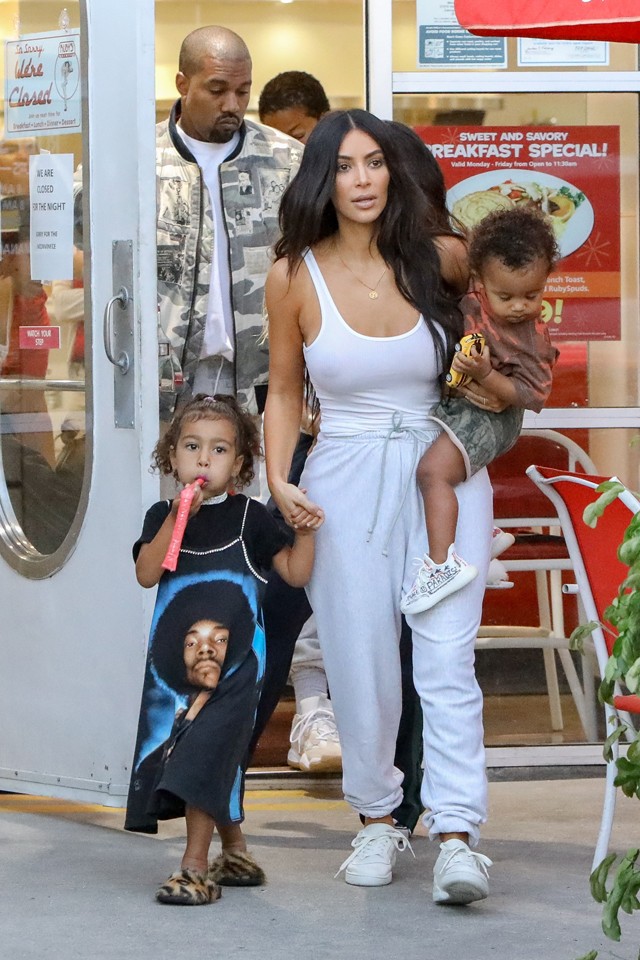 Kim Kardashian Kanye West North West Saint West