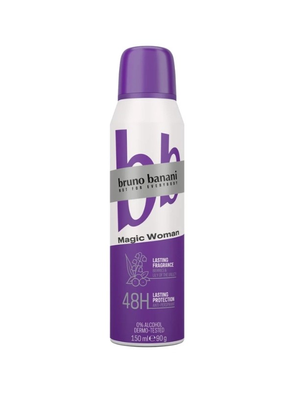 Magic Woman dezodor spray BRUNO BANANI 1090 Ft/150 ml (7,26 Ft/1 ml) az Ecofamily üzleteiben és online, GLAMOUR kuponnal 25% kedvezménnyel 817 Ft