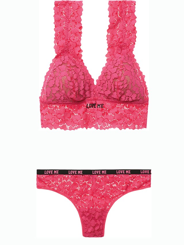 Csipkés, szivacsos melltartó és csipkés bugyi TEZENIS 5990 Ft, 2490 Ft