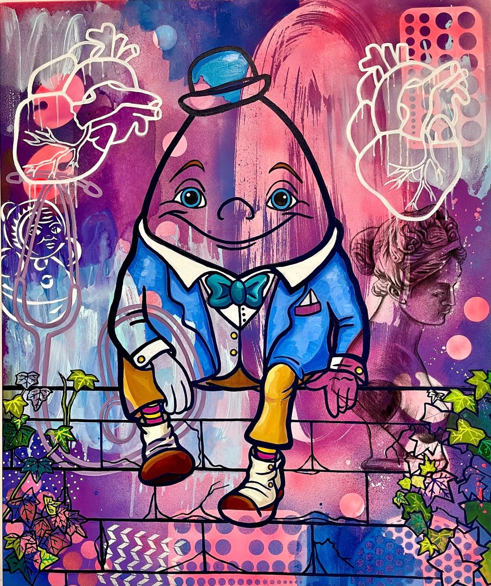 Soós Nóra Broken Hearts című festménye 2022