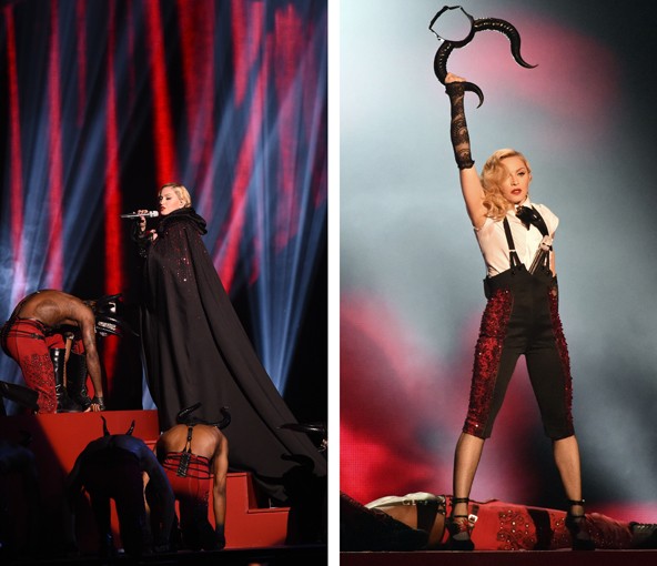 2015. februárjában a Brit Awards-on látványos bikaviador szettben szerepelt a díva. Elegáns, extrém hosszú köpenye rögtön kezdéskor egy rossz mozdulatnál "magával rántotta", és lezuhant a lépcsőn. Mivel igazi profi, rögtön felállt, és mintha mi sem történt volna, folytatta a műsort.