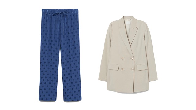 Pizsamanadrág MANGO 9995 FtZakó H&M 11995 Ft