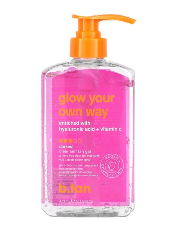 Glow Your Own Way átlátszó önbarnító gél B.TAN -btan.rocks  