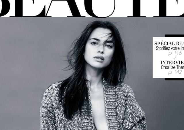 irina shayk, topmodell, madame figaro, félmeztelen, nico, címlap