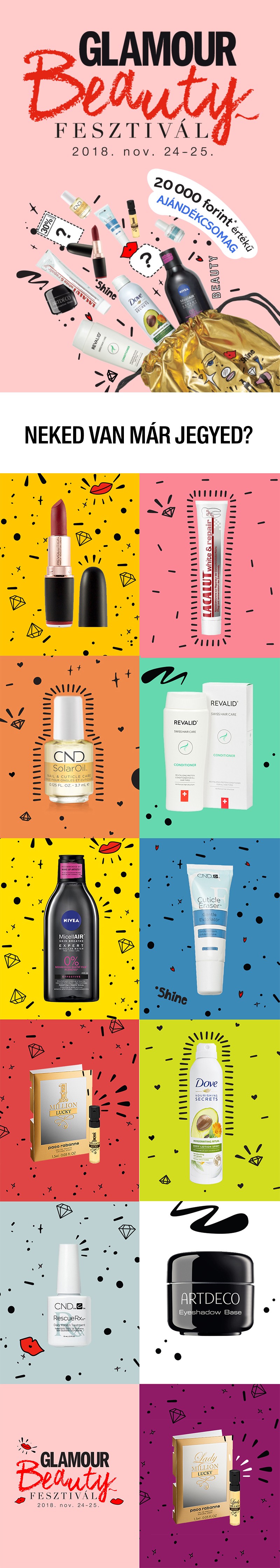 Gyere az Aréna Mallba a hétvégén, hogy átvedd a Glamour Beautyfesztiválra a VIP jegyed