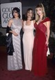 Jennifer Aniston, Courteney Cox és Lisa Kudrow az 1996-os Golden Globe-díjátadón