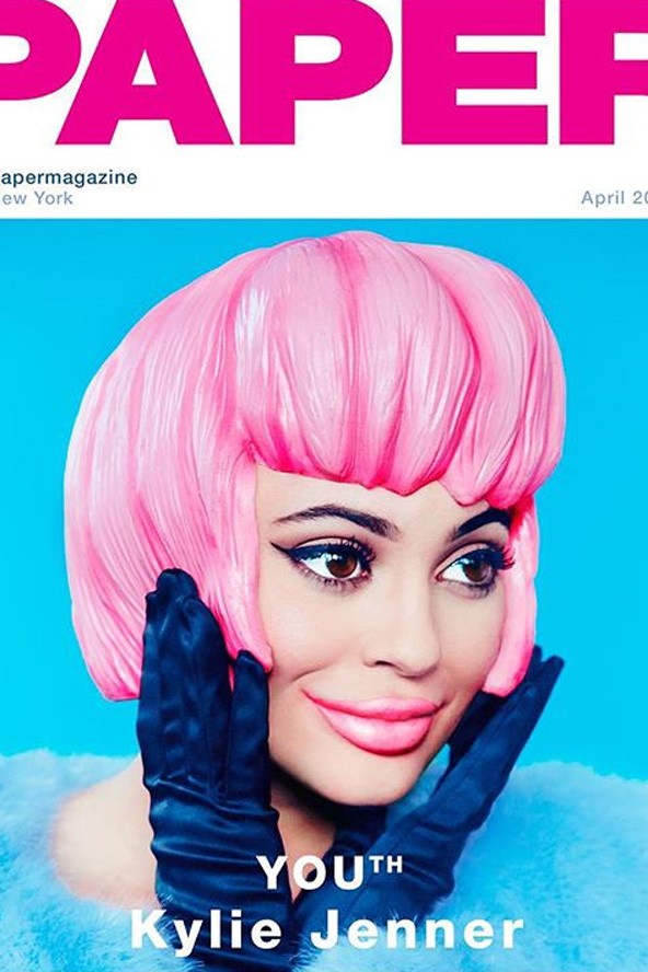 kylie jenner, címlap, paper magazin, műnő