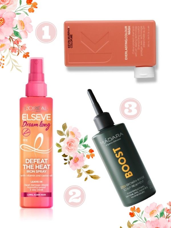 1. Everlasting Colour sampon KEVIN MURPHY 10 131 Ft/250 ml (40,52 Ft/1 ml) 2. Elseve Dream Long hővédő spray L'ORÉAL PARIS 1999 Ft/150 ml (13,32 Ft/1 ml) 3. Boost hajgyökér erősítő fejbőr ápoló MÁDARA 9990 Ft/100 ml (99,9 Ft/1 ml)