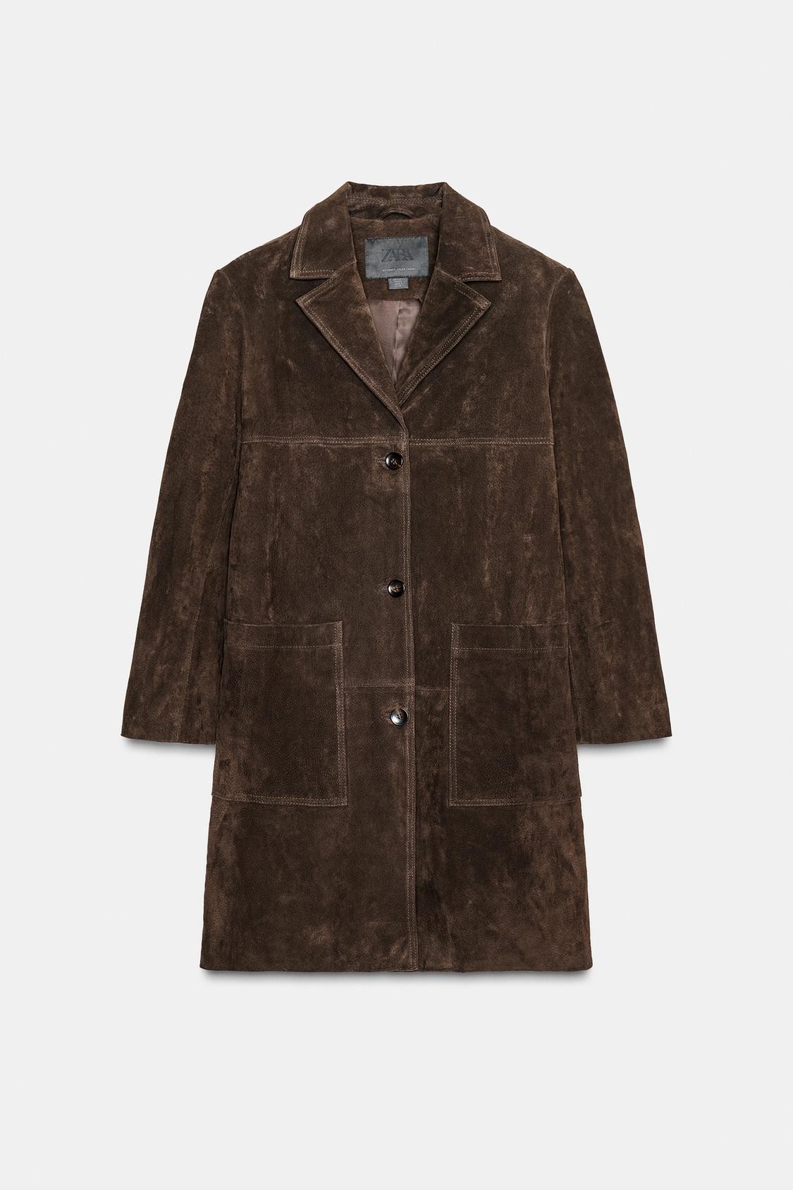 Velúrbőr kabát ZARA 62 995 Ft