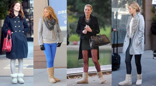 A Gossip Girl sztárjai a forgatási szünetekben mindig Ugg csizmáikba bújtak bele 2009-ben