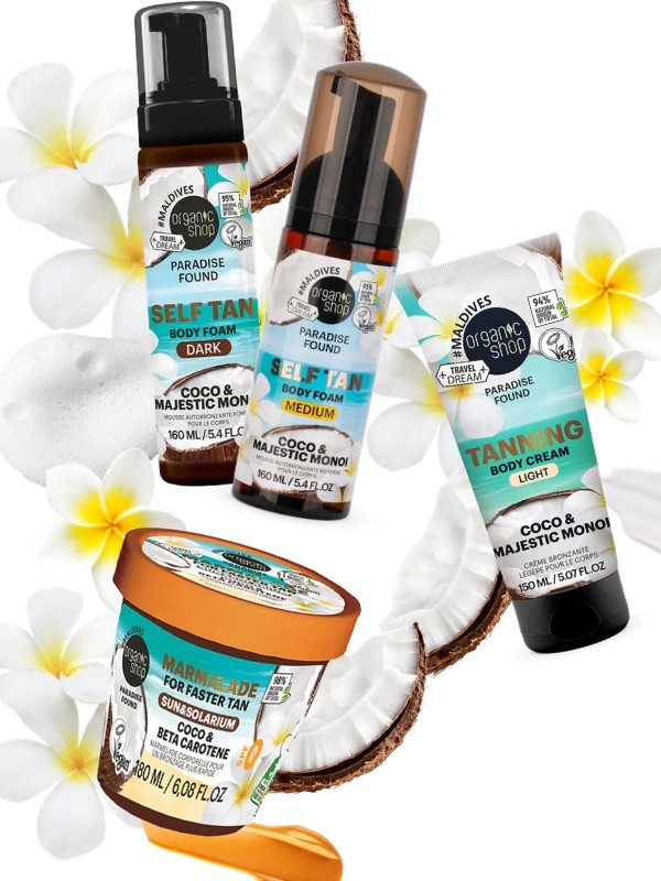 Az Organic Shop önbarnító kollekciója nem csak hatékony, hanem csodás illatú is