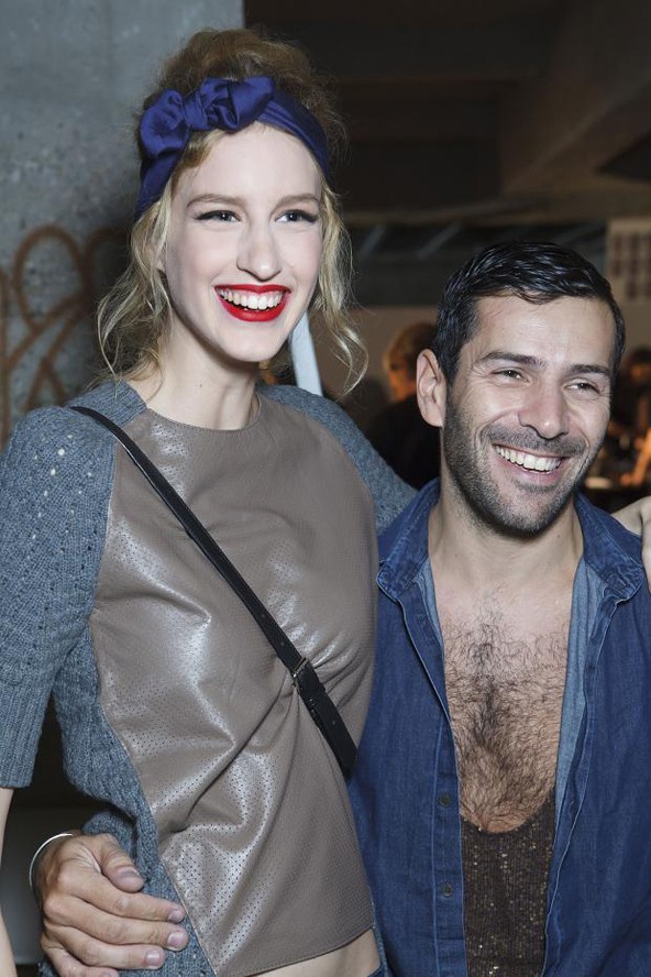 Luca és Alexis Mabille a backstage-ben