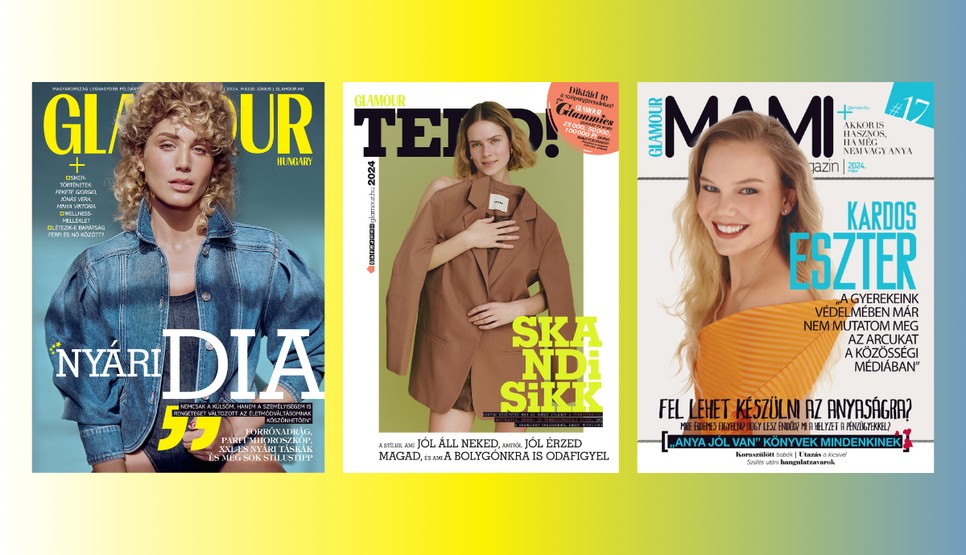 A GLAMOUR május-júniusi száma mellet Tedd! és Mami mellékletet is találsz!