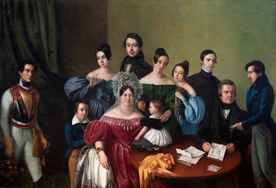 Giacomo Marastoni (1804–1860): Scherz Fülöp pozsonyi kereskedő családja, 1835 Pozsony, Galéria Mesta Bratislavy