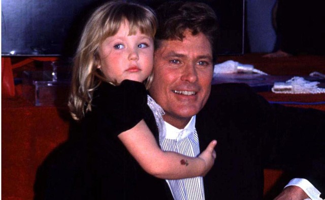 David Hasshelhoff és az akkor ötéves lánya, Hayley