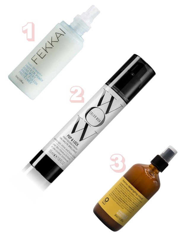 1. Super Strength+ hajpermet FEKKAI 15 290 Ft/150 ml (101,93 Ft/1 ml) 2. Pop And Lock fényesítő hajkezelés COLOR WOW 10 900 Ft/55 ml (198,18 Ft/1 ml) 3. Thermo-Detangling Cloud hővédő és gubanctalanító permet OWAY 14 990 Ft/240 ml (62,45 Ft/1 ml)